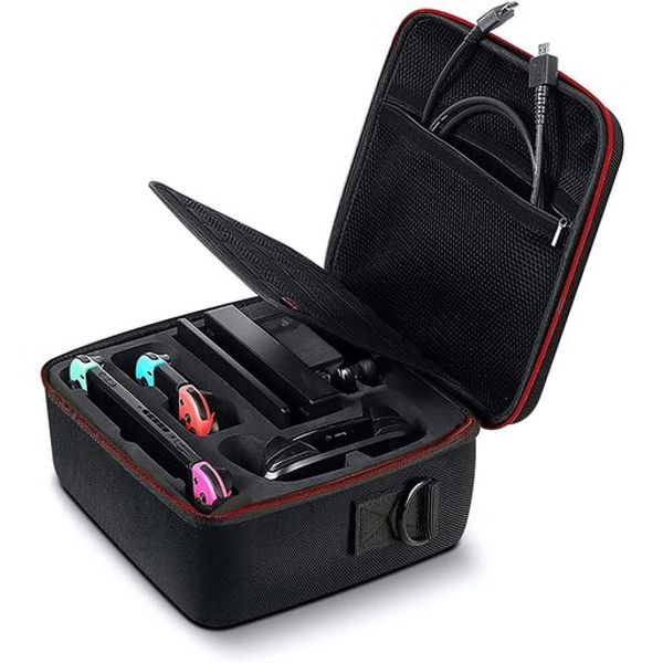 Bolso Estuche Nintendo Switch Funda Viaje Negro Rojo