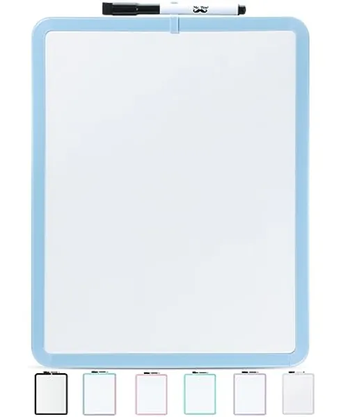 Mr. Pen- Dry Erase Board, 14” x 11” with a Black Dry Erase Marker, Blue Frame, Small White Board for Kids, Students, Small Dry Erase Board, Mini White Board - Blue