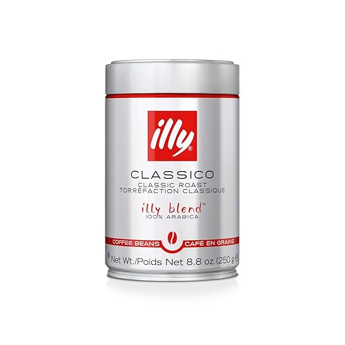 illy Coffee, Classico Coffee Beans, Medium Roast, 100% Arabica Coffee Beans, 250g - Classico Medium Roast - 250 g (Pack of 1)
