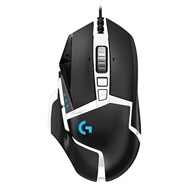 Logitech G502 Hero Special Edition High-Performance Wired Gaming Mouse, 25K Hero Sensor, 25600 DPI, RGB, Adjustable Weight, 11 Programmable Buttons, PC/Mac - Black and White - G502 HERO SE