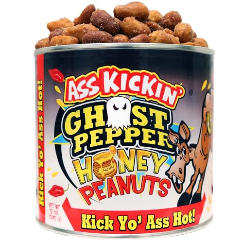 KICKIN' Peanuts - Ultimate Spicy Gourmet Gift Peanuts - Try if you dare! (Ghost Pepper) - Ghost Pepper