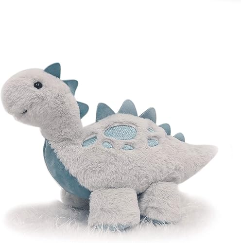 TCBunny Baby Dinosaur Bedtime Stuffed Animal Plush Toy 15", (Stegosaurus-Grey)