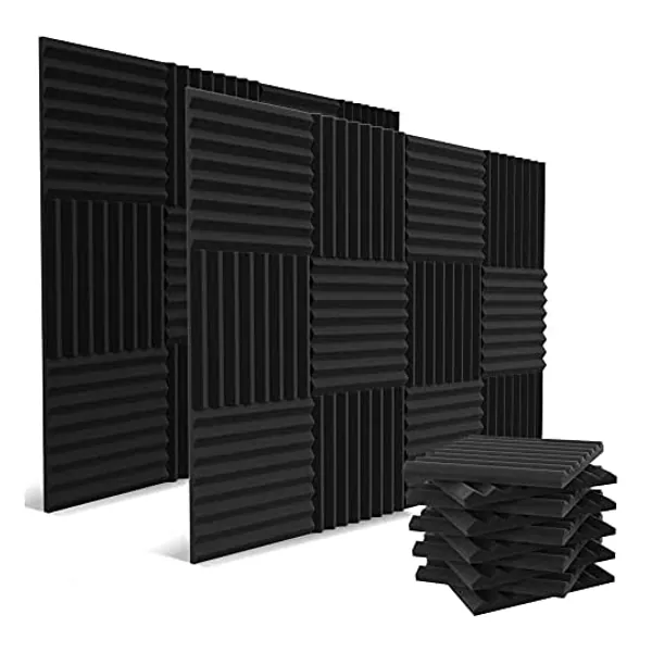 
                            52 Pack Acoustic Panels 1 X 12 X 12 Inches - Acoustic Foam - Studio Foam Wedges - High Density Panels - Soundproof Wedges - Charcoal
                        