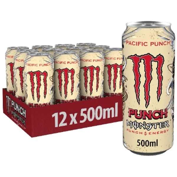 Monster Energy Pacific Punch, 12x500 ml, Einweg-Dose, mit einem Mix aus Himbeere, Guave und Kirsche