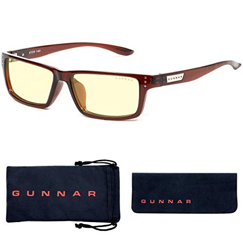 GUNNAR - Premium Computer Glasses - Riot - Amber - Espresso - Blocks 65% - 98% Blue Light 