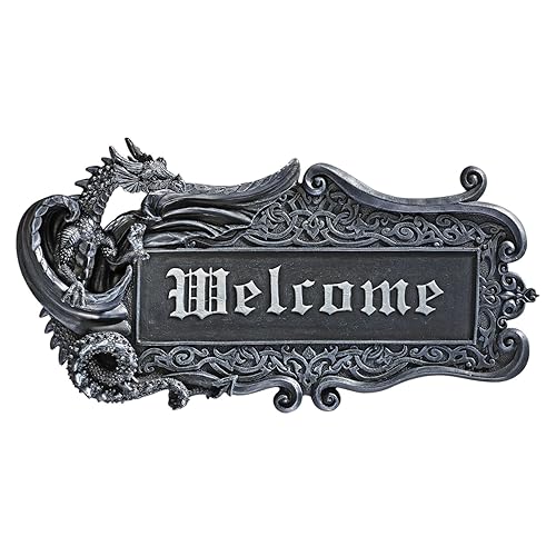 Design Toscano CL5233 Dragon Welcome Wall Plaque - Old World