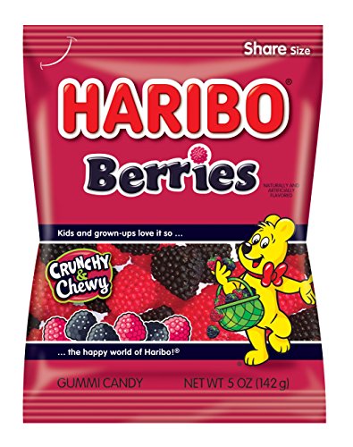 Haribo Gummi Candy Gold-Bears, 3.6 Pound RESEALABLE BAGS (2 x 28.8 Ounce) - Berries