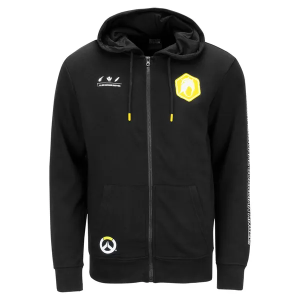 Overwatch Mercy Black Zip-Up Hoodie | 2XL