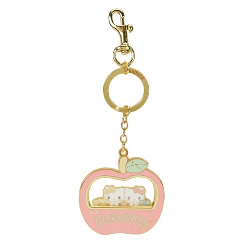 Loungefly Hello Kitty Carnival Apple Keychain, Multicolor Metal Unisex Keychain with Sliding Part Details and Gold Hardware, Officially Licensed Sanrio Product