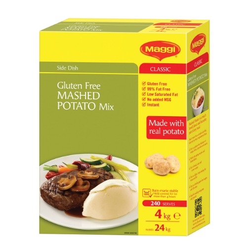 MAGGI Classic Gluten Free Mashed Potato Instant Mix, 4kg (Makes 24kg, 240 Serves)