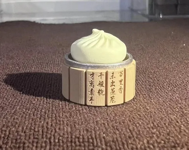 Steamed Dumpling Steamed Bun Traditional Chinese Food Inspired Resin Artisan Handmade Keycap Key Cap for Mechanical Keyboard
