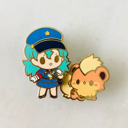 Officer Jenny & Growlithe Pin Set