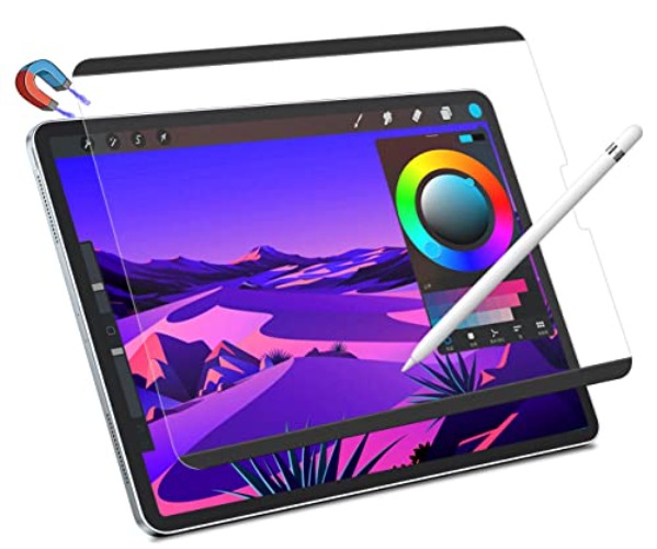 STARY Like Paper Screen Protector for iPad Pro 12.9 Inch (2022/2021/2020/2018), Magnetic Removable Screen Protector iPad Pro 12.9 6th/5th/4th/3rd Generation Matte Film Anti Glare for Drawing Reusable - iPad 12.9 In 2018-2022(3rd/4th/5th/6th)