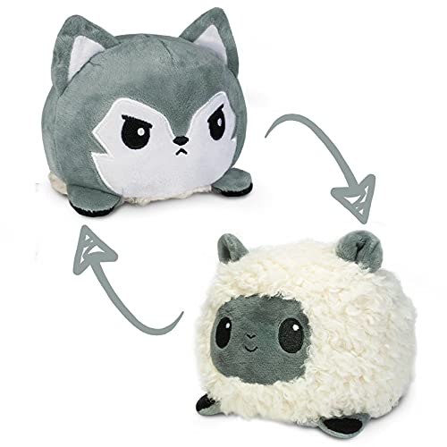TeeTurtle | The Original Reversible Wolf + Sheep Plushie 