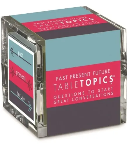 Amazon.com: TableTopics Past Present Future - 135 Thought Provoking Conversation Cards. Gifts for Men, Women, Grandparents, Professional - Celebrate The Past and Live in The Present and Dream of The Future : Toys & Games