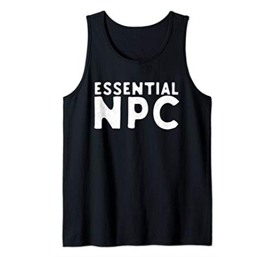 Essential NPC Video Game Nerd Funny Nerdy Gaming Tank Top - Women - Royal Blue - XX-Large
