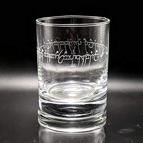ONE RING OF POWER Engraved Whiskey Rocks Glass | Inspired by Lord of the Rings | Great LOTR Decor & Drinking Gift Idea! - ONE RING OF POWER