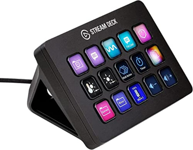 Elgato Stream Deck MK.2 – Studio Controller, 15 macro keys, trigger actions in apps and software like OBS, Twitch, ​YouTube and more, works with Mac and PC - 15 Keys (MK.2) - Controller