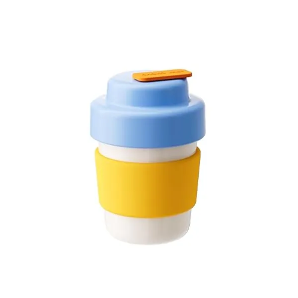 CHAKO LAB Insulated Travel Coffee Mug, Double vacuum wall,Easy to Grip,BPA free,Blue lid,14 OZ - Blue