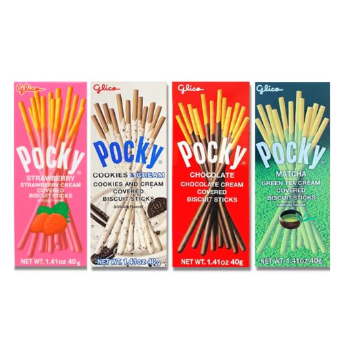 Pocky sticks & Pretz Japanese Snacks Pocky Variety (4 Pack) - 1.41 Ounce (Pack of 4)