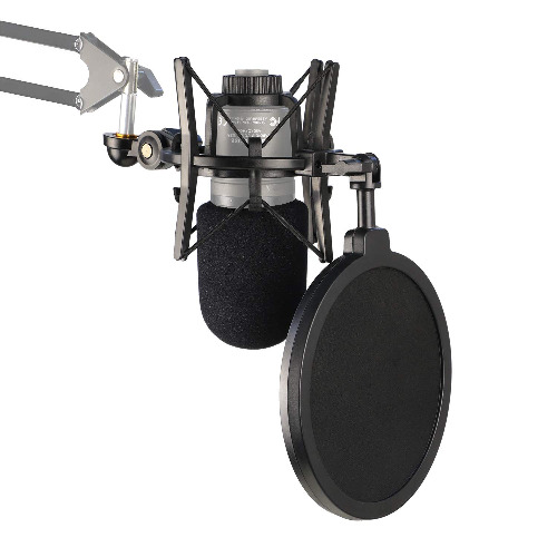 AT2020 Shock Mount with Pop Filter, Foam Windscreen Reduces Vibration Noise and Improve Recording Quality for AT2020USB+ Condenser Mic by YOUSHARES - Shock Mount with Pop Filter