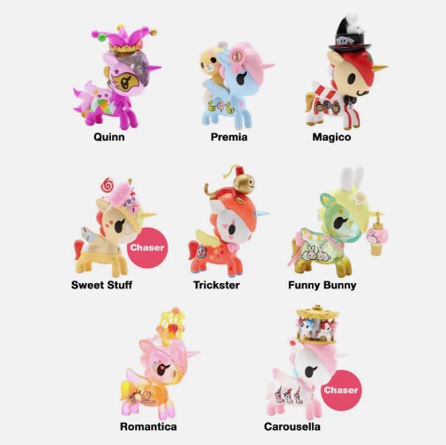 Complete set of 6 (chasers excluded)- Carnival Unicorno Series by Tokidoki