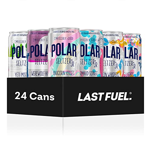 POLAR 100% Natural Seltzer Jr - The Impossibly Good Collection Variety - No Sugar, Juice, or Sweeteners -7.5 FL OZ 24 Pack - By LastFuel. - Variety - 7.5 Fl Oz (Pack of 24)
