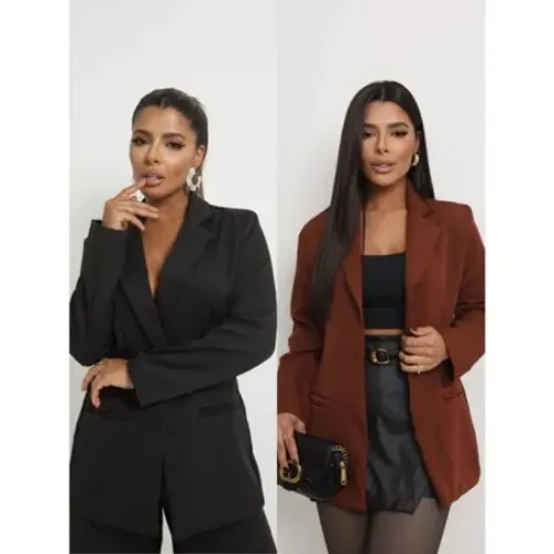 Kit 2 Blazers Alfaiataria Feminino Social Terninho