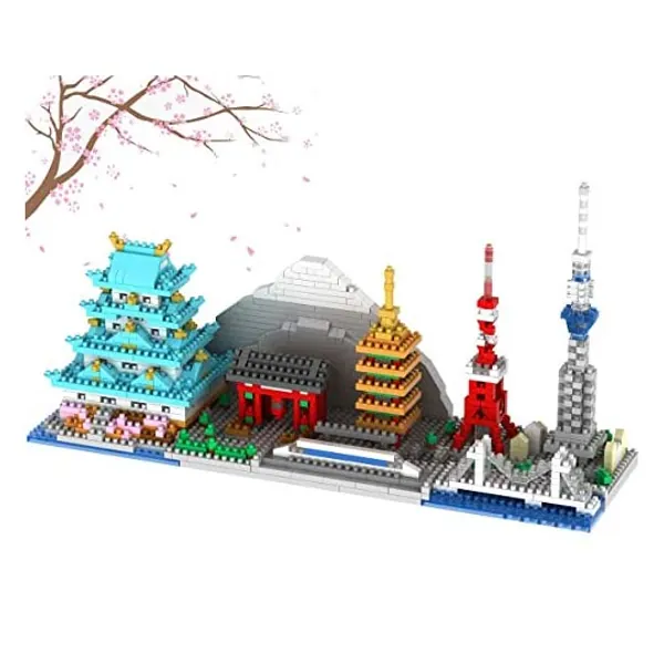 
                            Japan Tokyo Skyline Collection Famous Architecture Model Building Block Set (1350pcs ) Micro Mini Bricks Toys Gifts for Kids and Adults
                        