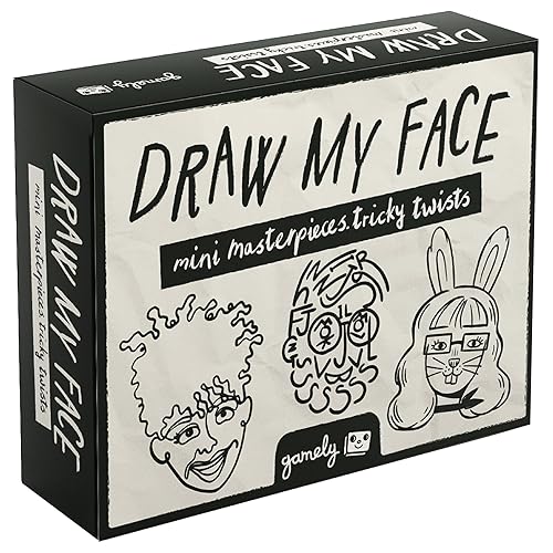 Draw My Face: The pocketsize Party Game of Sixty-Second Portraits with Tricky Twists. Super Fun Family-Friendly Drawing Game for Adults, Teenagers and Children