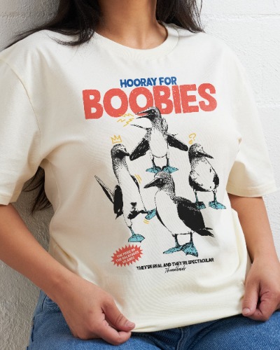 Hooray for Boobies T-Shirt / Natural / 2XL
