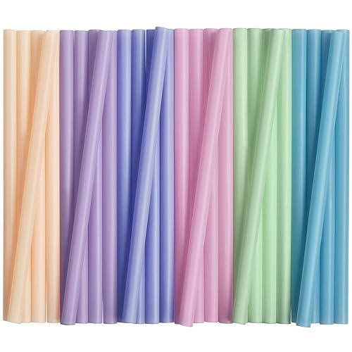 ALINK Jumbo Plastic Boba Straws, 1/2" Extra Wide Disposable Smoothie Straws, Large Straws for Bubble Tea, Milkshakes, Tapioca Pearls, Pack of 50 - 50 - 12mm