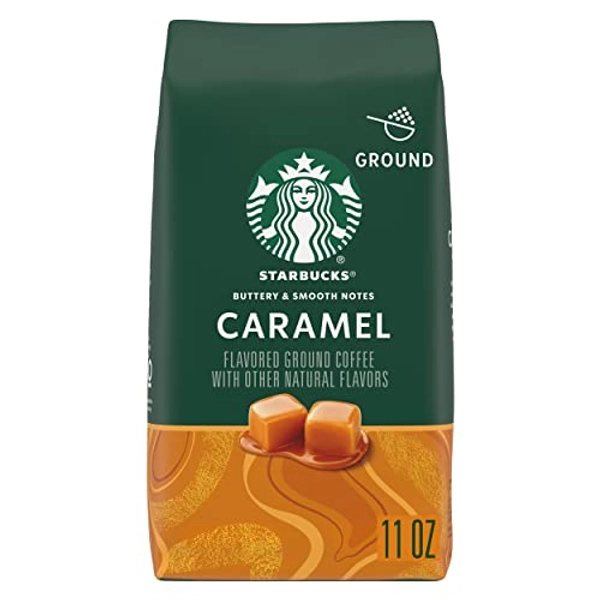 STARBUCKS Caramel, Ground Coffee, 11 oz