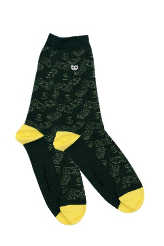 Money Socks from the Sock Panda (Adult Medium)