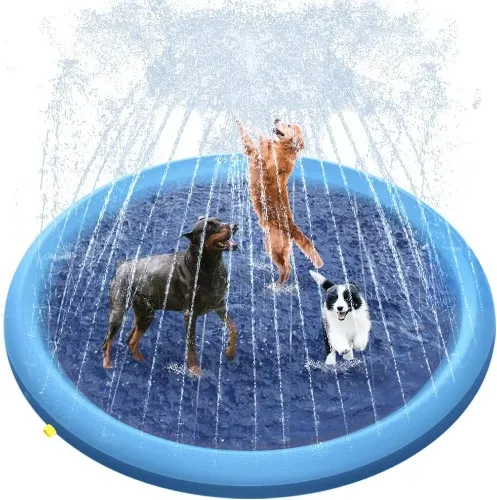 Amazon.com: Raxurt Dog Splash Pad, 67in Anti-Slip Dog Pool Splash Pad for Dogs Kids 0.55mm Thickened Durable Bath Pool Pet Summer Outdoor Water Toys (170cm), 2022 New Version : Pet Supplies