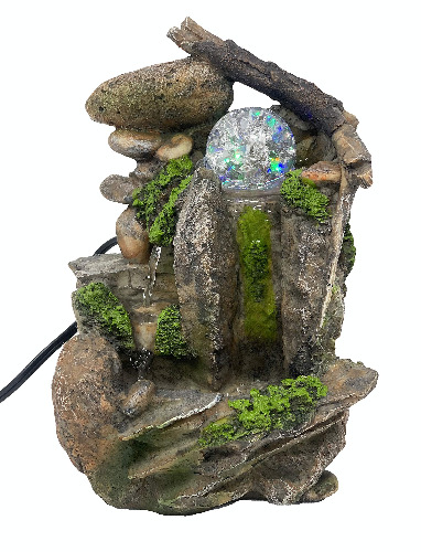 GiftsRDecor Tabletop Fountain Indoor Fountain Waterfall Nature's Garden