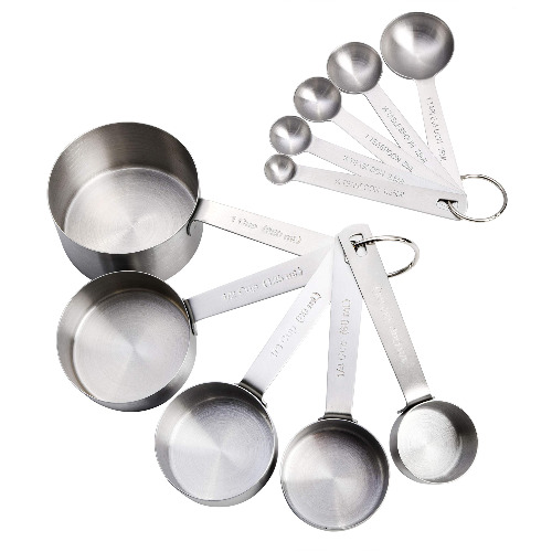 Babish 10-Piece Stainless Steel Measuring Cups & Spoon Set