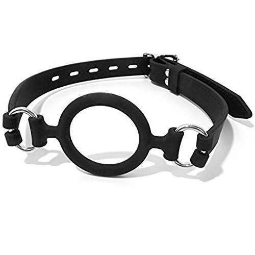 YELO Open Mouth Gag O-ring Gag Restraints, Head Harness Restraint Mouth O-ring Gag Oral Fixation, Adjustable Strap