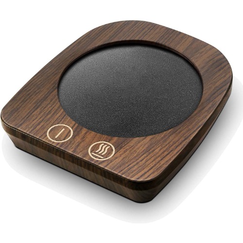 Imitation Wood Grain Coffee Cup Warmer & Mug Warmer for Desk, Electric Cup Beverage Warmer Plate with 3 Temperature Settings for Tea, Water, Cocoa, Milk with Auto Shut Off After 4 Hours Feature