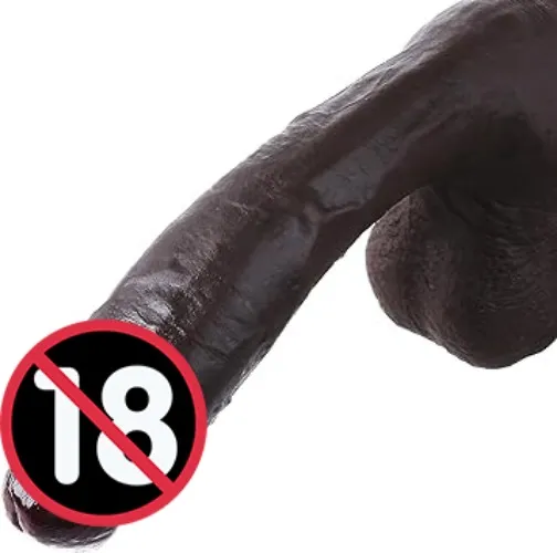 Sexgene 10.43 Inch Realistic Dildo Sex Toy for Women, Lifelike Soft Thick Dildo with Strong Suction Cup  - Black