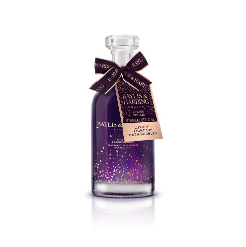 Baylis & Harding Wild Fig & Pomegranate Light Up Bubble Bath Decanter Gift - Vegan Friendly