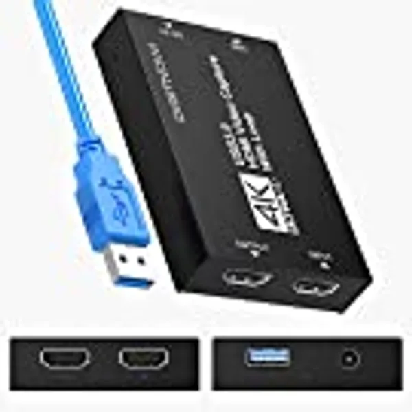 DIGITNOW!Carte de Capture HDMI 4k,Capture 1080p60, Enregistrement Audio Vidéo Grabber Numériseur Full HD 1080P pour PS5, PS4, Xbox Series X/S, Xbox One, Nintendo Switch