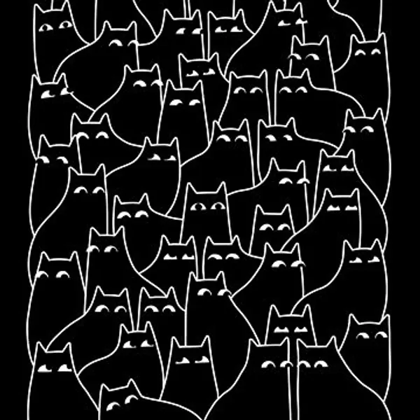 Suspicious Cats (Minimal White Linework Version) | Socks