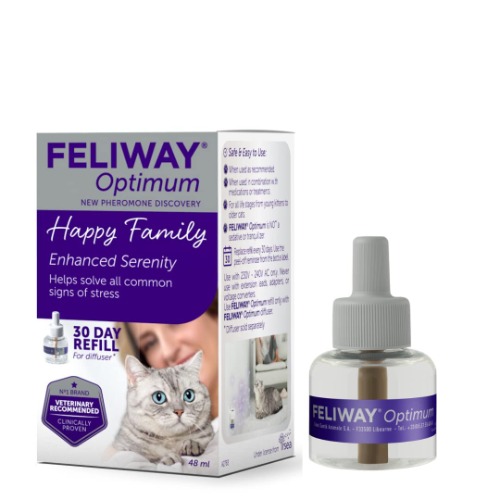 FELIWAY Optimal påfyllning, den bästa lösningen för att underlätta kattångest, kattkonflikt och stress i hemmet, 48 ml (paket med 1)