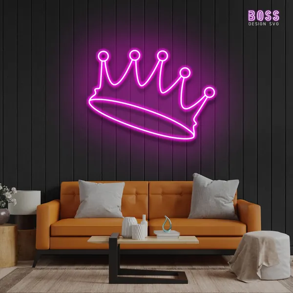 Custom Neon Sign A Crown | Neon Sign Wall Decor | Neon Sign Light | personalized gifts l Led Neon Sign | Neon Sign Lights