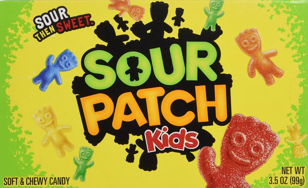 Sour Patch Kids "Now Including Blue" Soft & Chewy Candy Net Wt 3.5 Oz (99g) - 3 Pack - 