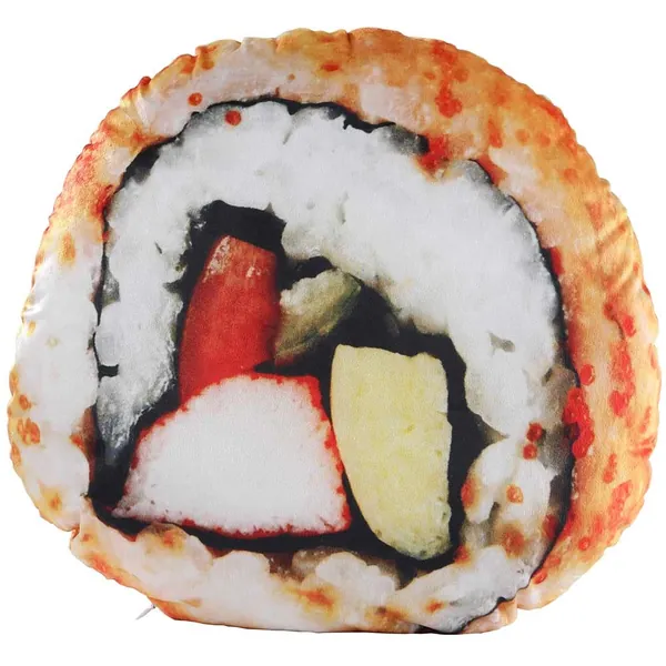 Sushi Pillow Cute Plush Throw Pillow Large Japanese Salmon Rice Sushi Roll Cushion Pillow for Bed Home Sofa - 