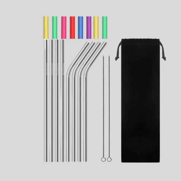 Reusable Metal Drinking Straws (8pc) by Living Simply House