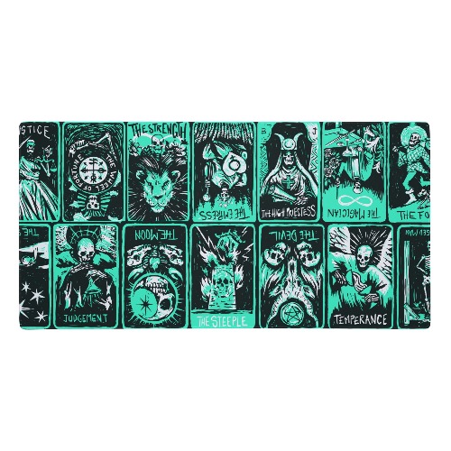 Teal Tarot Deck Gaming Mouse Pad/Battle Mat - 36″×18″