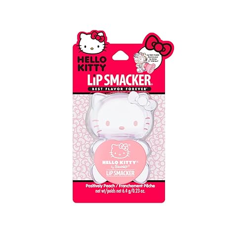 Lip Smacker Hello Kitty Lip Balm, Peach Gummy Flavored Moisturizing, Smoothing Soft Shine, Hydrating & Protecting Fun Tasty Flavors, Cruelty-Free - Peach Gummy - Gummy - 1 Count(Pack of 1)